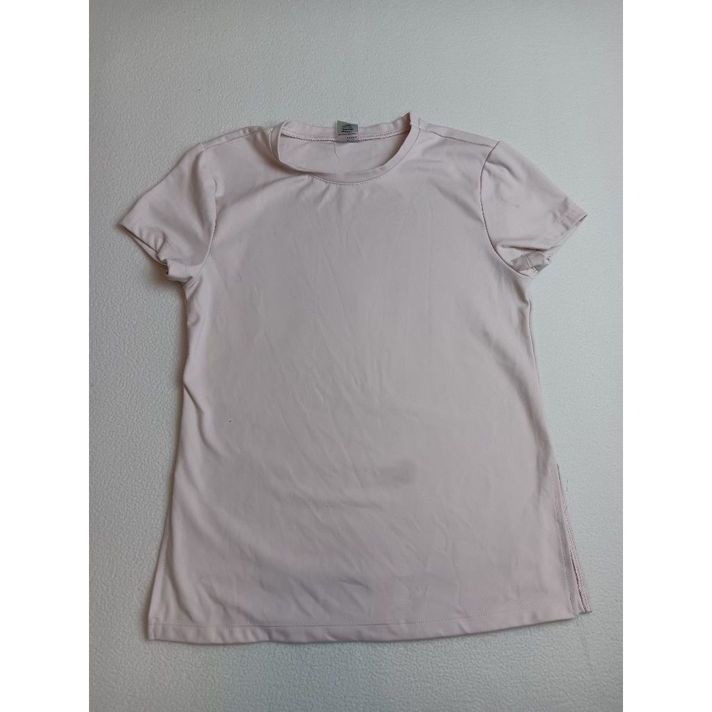 Love Charm Womens M Light Pink Short Sleeve Athletic Tee Crew Neck Top 2428EJN